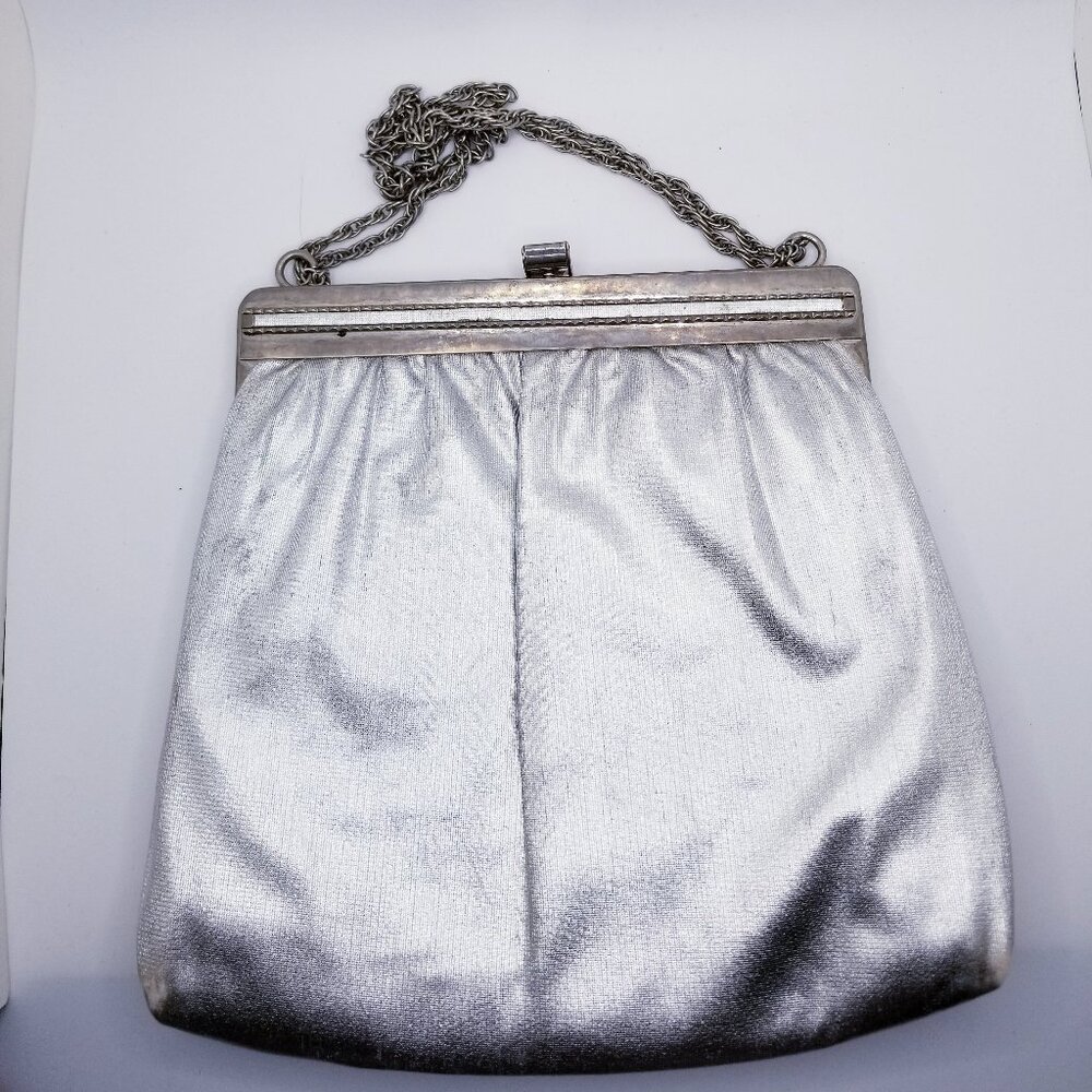 60s Vintage HL USA Silver Framed Purse